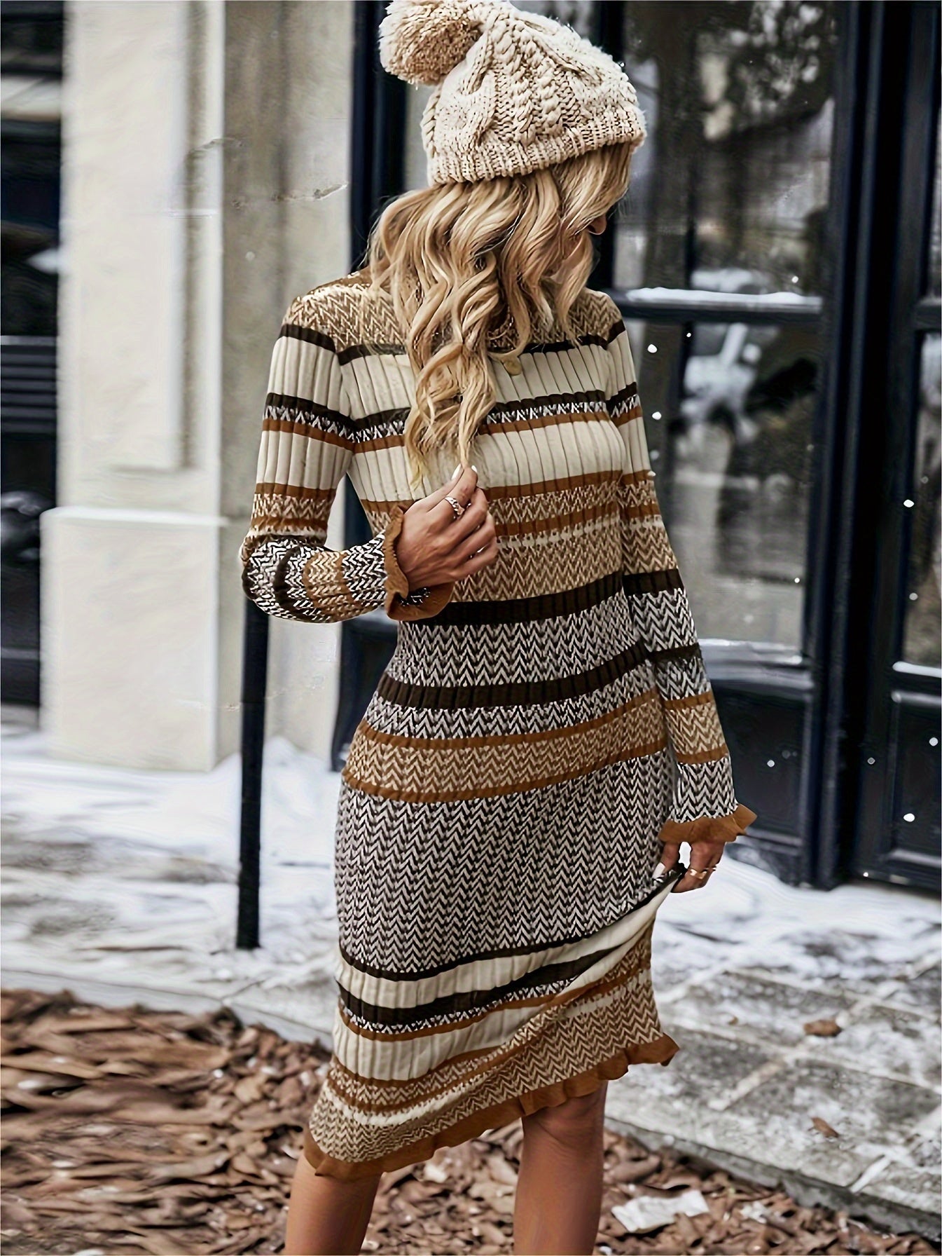 Nordic Striped Dress